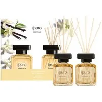 IPURO Raumduft Soft Vanilla Touch, 2x 50 ml, Glasflakon mit Rattan-Holzstäbchen