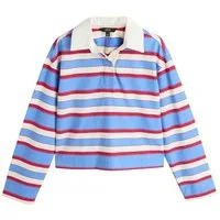 Next Rugbyshirt Langärmeliges Rugby-Top mit Kragen (1-tlg)