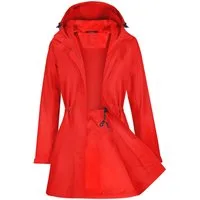 ATLASLAVA Regenjacke Damen Lang Softshelljacke Regenmantel (1-St) Frauen Trenchcoat Windbreaker Leichte Übergangsjacke Mantel