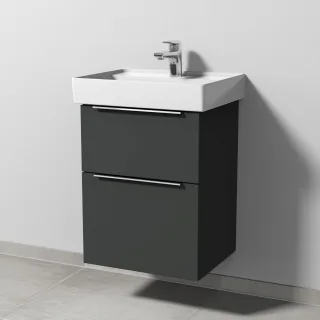Sanipa 3way Waschtischunterbau zu Villeroy & Boch Collaro Waschtisch mit 2 Auszügen, Graphit-Matt UP8321B