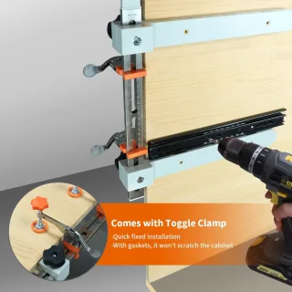 2Pcs DIY Furniture Cabinet Drawer Guide Aid Fixed Carpenter Tools Decoration Necessary Track Guide Installation Fixed To