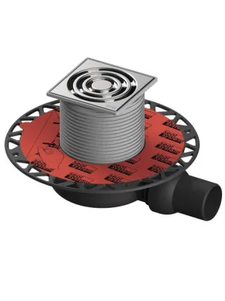 Tece drainpoint S 113 Ablaufset superfl. o. Zulauf, Univ. fl., Edelst. Rostrahmen, 3601106 3601106