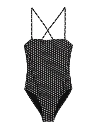 Marc O'Polo Damen Badeanzug Palm Border GeoSchwimmanzug, Einteiler, Bademode