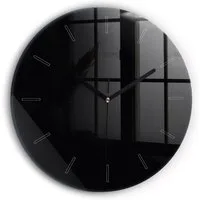 Tulup Wanduhr Glasrunde Uhr Moderne Glaswanduhr 30 cm Uhr aus gehärtetem Glas