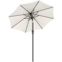 SONGMICS Sonnenschirm, UPF 50+, mit Kurbel, beidseitig um 30° knickbar, ∅200cm, ohne Ständer