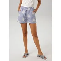 Aniston CASUAL Shorts gestreift und aufwändig mit Stickerei verziert