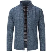 Allthemen Cardigan mit Stehkragen Herren Strickjacke mit reißverschluss