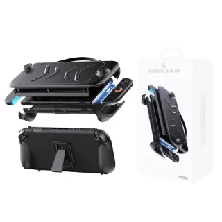 For Switch2 Protective Case Full TPU Protective Case + Detachable Cover Switch2 Host with Bracket Protective Shell JYS J