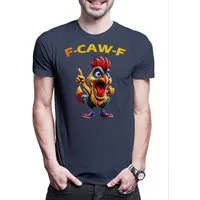 Urban Backwoods Print-Shirt F-CAW-F Rooster Herren T-Shirt Crazy Wild Cocky Cock Hahn Chicken (1-tlg) Hühnchen Huhn Kikeriki Stolzer