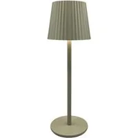 Coen Bakker Deco BV LED Tischleuchte Portable Light, LED, warmweiß, kaltweiß, neutralweiß, aufladbar außen oliv USB touch geriffelt 9x27,5cm
