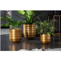 riess-ambiente Übertopf ORIENT gold (Set, 3 St), Vase · für Pflanzen · Metall · Handarbeit · Dekoration