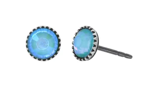 konplott - Ohrstecker - Black Jack blau