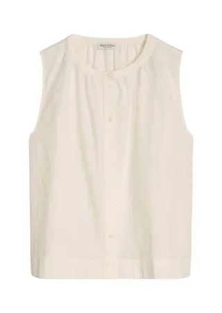 Marc OPolo Casual - Ärmellose Bluse beige - Gr. - 36