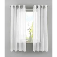 Gardinenbox Gardine (2 St), Ösen, transparent, Voile, 2er Set Transparent »Basel« Bleiband Store 20332TR2