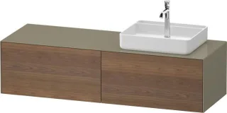 Duravit White Tulip Konsolenwaschtischunterbau wandhängend Amerikanischer Nussbaum & Stein Grau Matt WT4864R77H20000