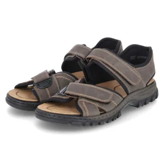 Rieker Sandalen - Gr. 41 - Braun - Textil & Synthetik