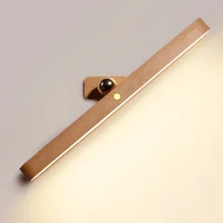 Cordless Mirror Front Light USB LED Night Light Makeup Light Wooden LED Night Light USB Magnetic Mirror Fill Light Touch