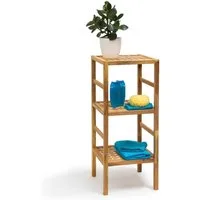 relaxdays Badregal Walnuss Badregal verschiedene Größen, 3