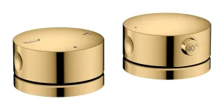 Hansgrohe 2-Loch Wannenrandarmatur AXOR One mit Thermostat polished gold optic , 48470990 48470990