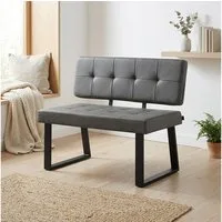 B&D home Essbank SIGFRID (1-St), gepolstert, Metallgestell, mit/ohne Rückenlehne, in 100/120/140/160cm