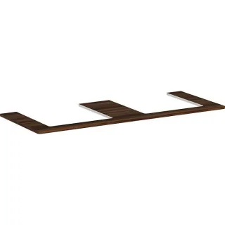 hansgrohe Xelu Q Konsole 54099630 1360 x 550 mm, 2 Ausschnitte 500 x 480 mm, Nussbaum dunkel