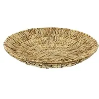 Dekoleidenschaft Dekoschale große Schale aus Wasserhyazinthe, rund Ø 50 cm, flach, Obstschale, Gebäckschale, Brotkorb, Servierschale, Schlüsselablage, Servierteller