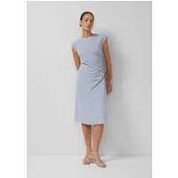 s.Oliver Midikleid Kleid Ärmelloses Midi-Kleid im Slim Fit und seitlicher Raffung