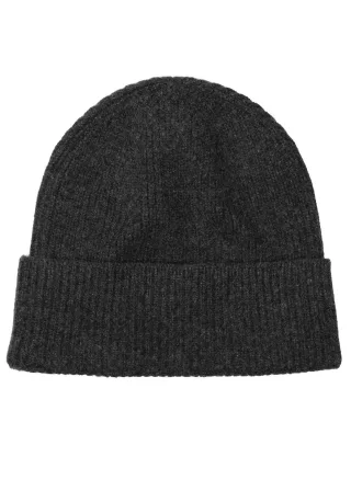 COMMANDER Finest Clothing - Beanie, Ribstruktur winter grey mel.
