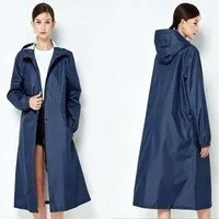 MOPUEA Regenjacke Lange Regenjacke Wasserdicht Winddicht Leicht Faltbar Outdoor Jacke (Regenjacke für Alltag, Reisen und wechselhaftes Wetter, Leicht faltbar, spart Platz im Rucksack oder Koffer) Wasserdicht, winddicht, leicht und pflegeleicht
