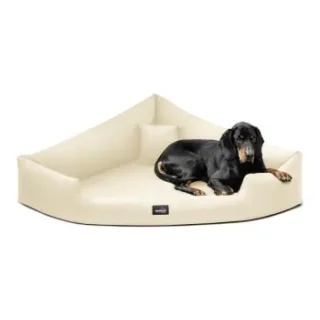 Tierlando TRIVIA - Orthopädisches Eckhundebett creme 1,2 m, 25 cm, 1,2 m