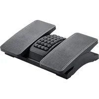 Platinet Fußstütze Ergonomischer Fußhocker mit individuellen Fuß-Einstellungen, Massagerollen und rutschfeste Fläche für ergonomisches Sitzen