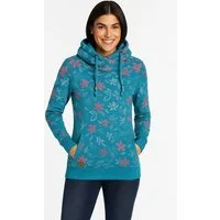 Ragwear Sweatshirt NESKA FLOWERS O mit asymetrischem Schalkragen