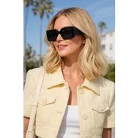 Ella Jonte Sonnenbrille im Retro-Look: Eckiges Oversize-Design mit UV400-Schutz