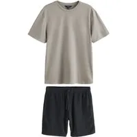 Next Loungeanzug Kurzarm-T-Shirt und strukturierte Shorts (2 tlg)