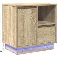 vidaXL Nachttisch Nachttisch Sonoma-Eiche 50 x 34,5 x 50 cm Holzwerkstoff (1-St)
