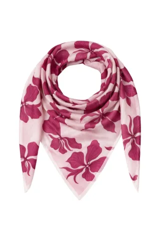MOMENT IN MAY - Tuch mit Blumenmuster pink - Gr. - OS
