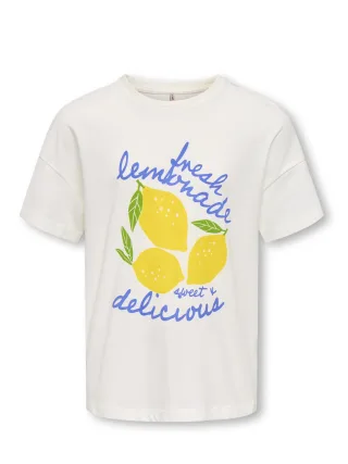 KIDS ONLY - KOGLIMONE LIFE S/S RLX PRINT TOP JRS Cloud Dancer - Gr. - 164