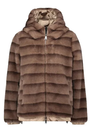 Betty Barclay - Plüschjacke Taupe/Braun - Gr. - 36