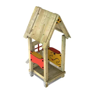 Spielhaus PRO Ranch für Kita & Garten - Robustes Outdoor-Spielgerät mit Motorikwand für Kinder ab 1 Jahr - Wetterfestes Lernhaus - Wickey