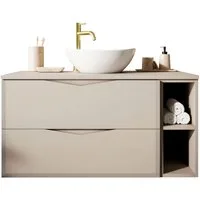 Lookway Badmöbel-Set MIRA II 80 cm mit Soft-Close & Waschbecken, (Badezimmerschrank mit wählbarem, Becken und Armatur), mit Soft-Close-System