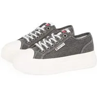 Tommy Jeans TJW FOXING FLATFORM LC Plateausneaker, Freizeitschuh, Halbschuh, Schnürschuh im Jeans-Look