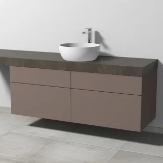 Sanipa Waschtischunterbau mit Auszügen 2morrow (P3419) 510x1400x520 Taupe-Matt, P34191T P34191T