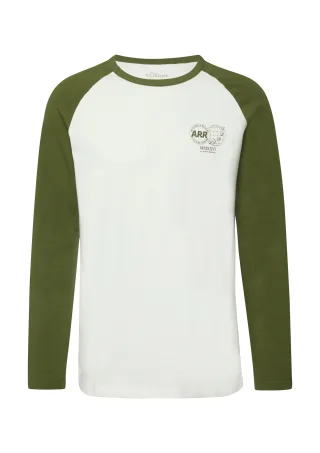 s.Oliver - T-Shirt creme/olive - Gr. - XL