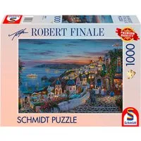 Schmidt Spiele Puzzle Robert Finale, Santorini Sonnenuntergang, 1000 Puzzleteile, Made in Germany