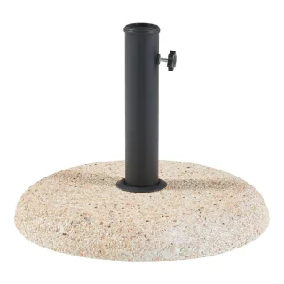 casa.pro Sonnenschirmständer, Beige, Stein, Rund, 45x45 cm, Sonnen- & Sichtschutz, Sonnenschirme, Sonnenschirmständer