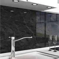 danario Küchenrückwand Folie selbstklebend, Glasoptik, Spritzschutz Küche, ablösbar - 0,8 mm