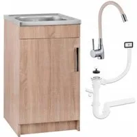 STAMAR Spülenschrank Standschrank 40cm Tiefe Edelstahl Spülbecken Geschirrspüler Kompakt