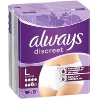 always Inkontinenz-Pants Discreet, 7, 9-St., Gr. L, Saugstärke 7, starke Blasenschwäche