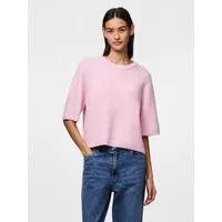 pieces Strickpullover PCSILLY SS O-NECK KNIT NOOS BC mit weiten, kurzen Ärmeln