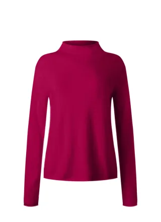MAERZ Muenchen - Pullover Stehkragen 1/1 Arm bordeaux - Gr. - 46